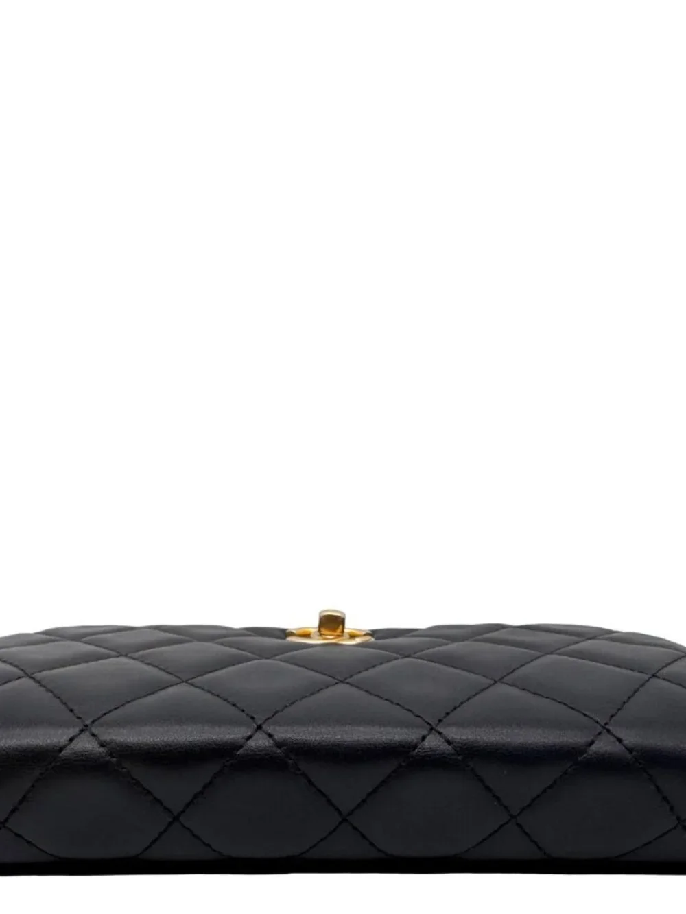 Chanel  Coco Mail Quilted Calfskin Leather Clutch With Chain Black
